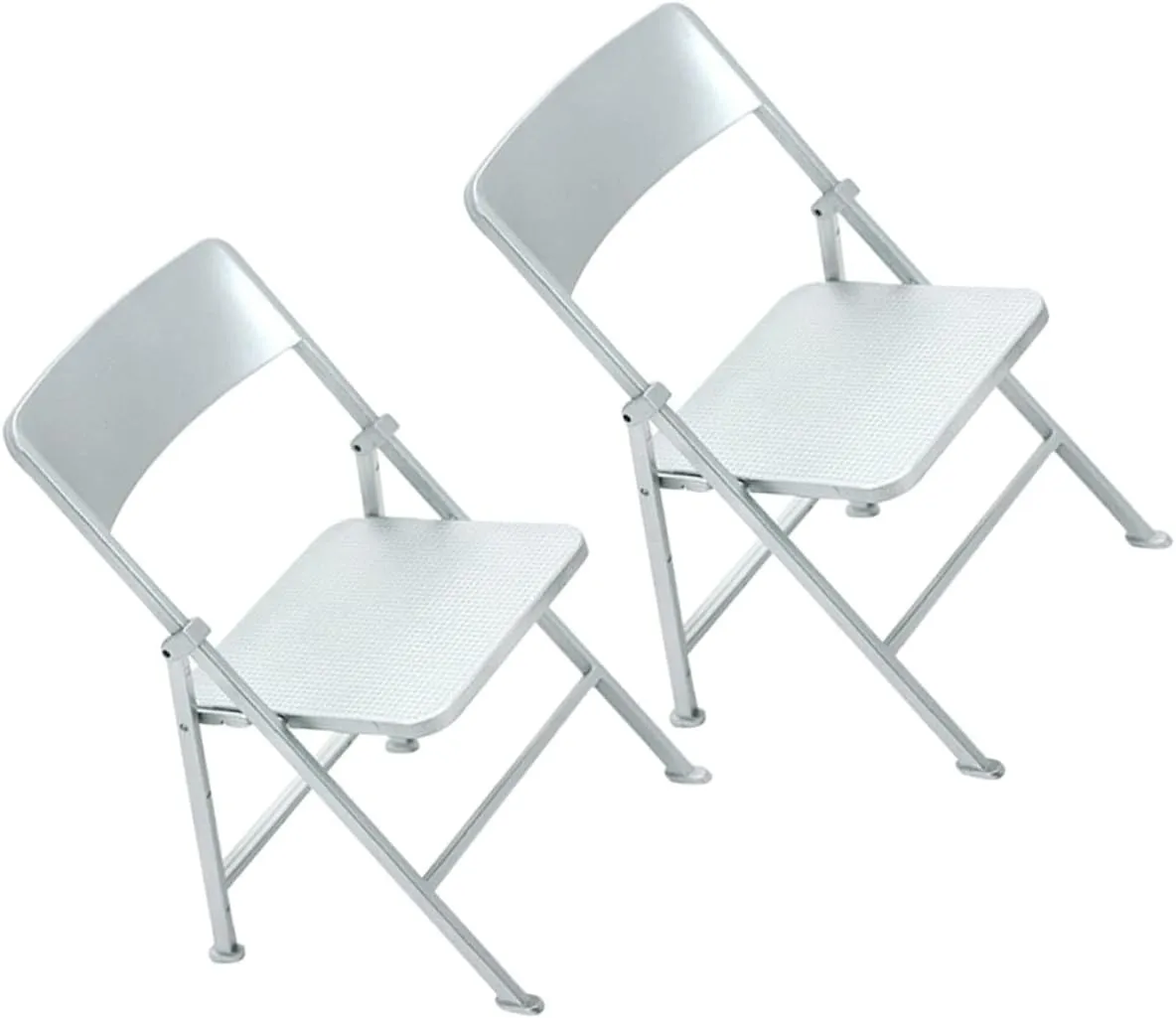 Kisangel 2Pcs Miniature Folding Chair for Dolls Cute DIY House Compact Lightweight Design for Crafts Photography Chic Tiny Furniture Accessory