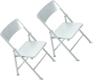 Kisangel 2Pcs Miniature Folding Chair for Dolls Cute DIY House Compact Lightweight Design for Crafts Photography Chic Tiny Furniture Accessory
