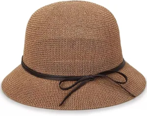 Knitted Basin hat Bowler hat Breathable Sunshade Cool hat mom hat Women's hat(D)