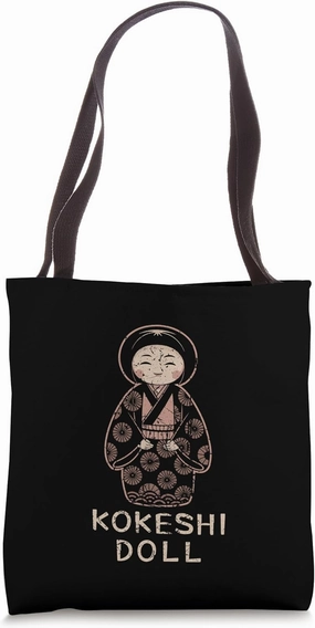 Kokeshi Doll Japan Kimono Aesthetic Kawaii Japanese Souvenir Tote Bag
