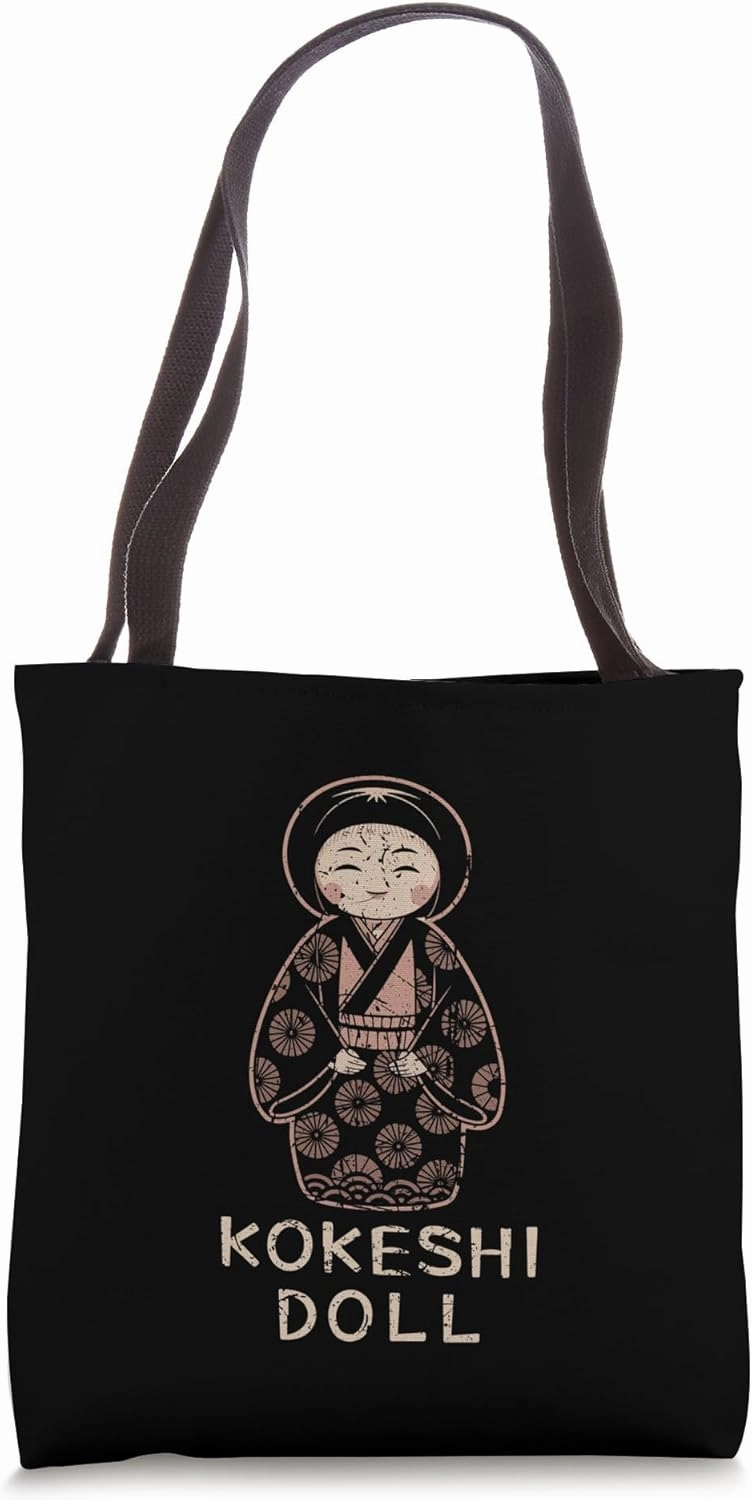 Kokeshi Doll Japan Kimono Aesthetic Kawaii Japanese Souvenir Tote Bag