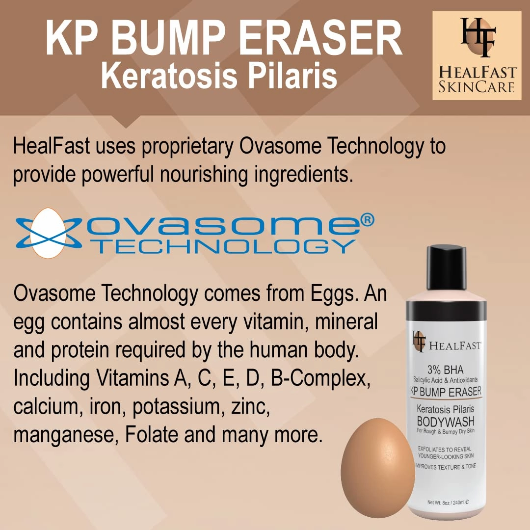 KP Bump Eraser Cream (4 Oz) and Bodywash (8 Oz) Set – Soften, Exfoliate, Nourish Rough and Bumpy Skin – Keratosis Pilaris - For All Types