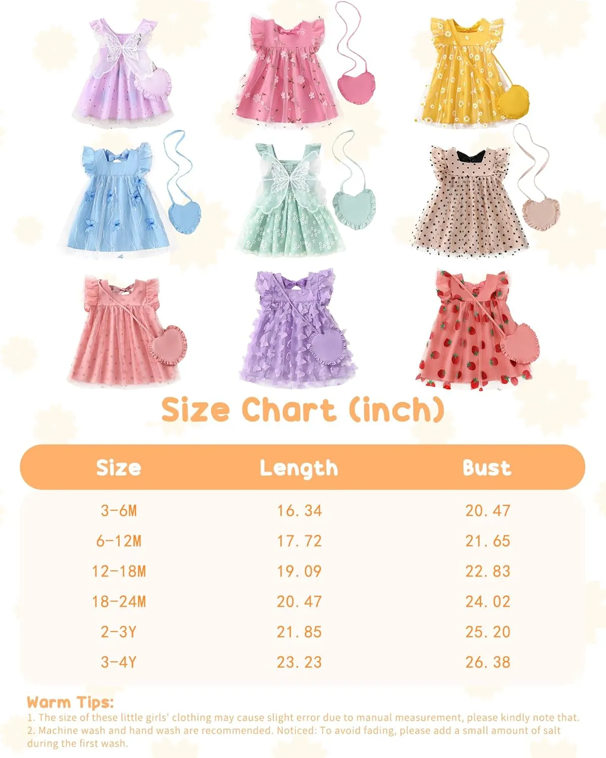 Kucnuzki Baby Girl Clothes Toddler Girls Summer Fairy Tulle Dress Ruffle Fly Sleeve Casual Sundress Cute Outfit for Kids