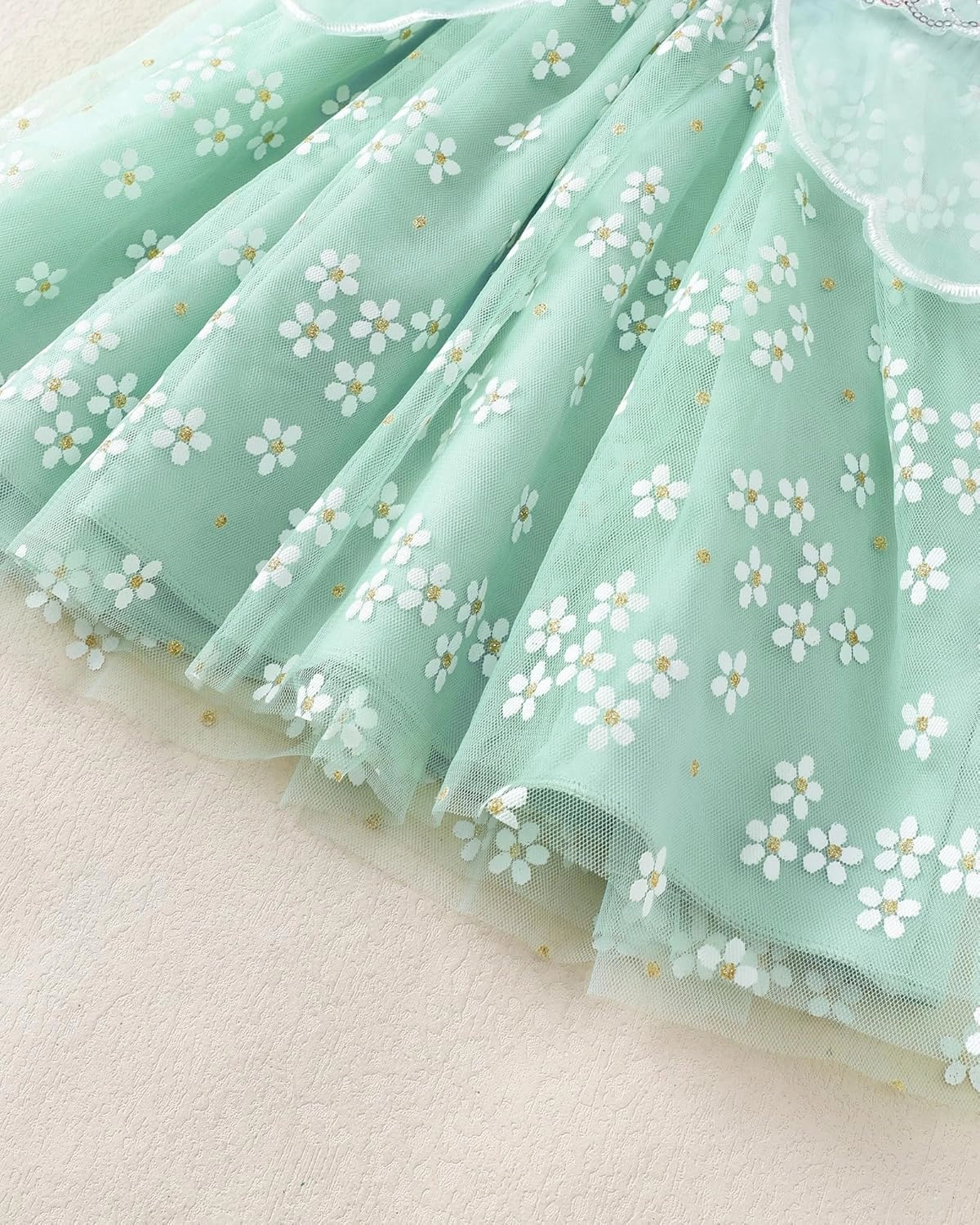 Kucnuzki Baby Girl Clothes Toddler Girls Summer Fairy Tulle Dress Ruffle Fly Sleeve Casual Sundress Cute Outfit for Kids