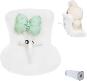LABU Doll Car Seat - Safety Certified Travel Carrier for 17cm Vinyl Toys (Fits Macarons Dolls, Blythe, BJD, Pullip) | Kawaii Miniature Vehicle Seat & Display Stand Doll Accessories(White)