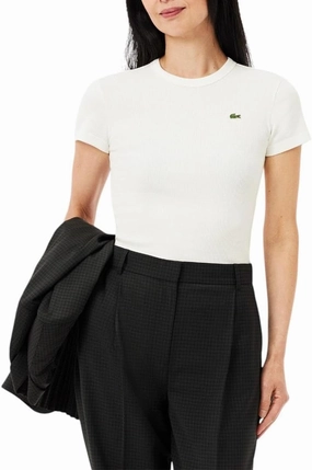 Lacoste womens Slim Fit Organic Cotton T-shirt