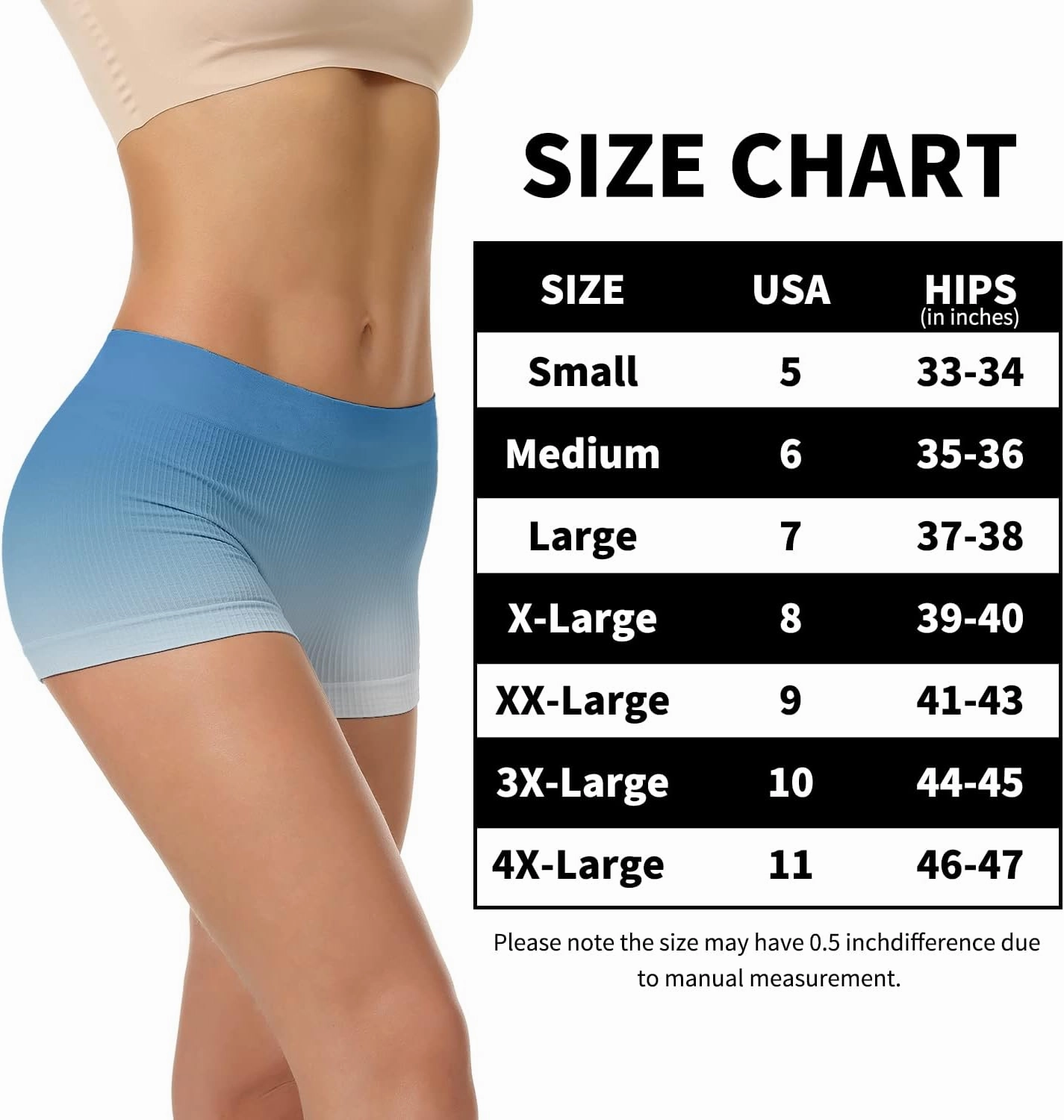 LALESTE Women's Boyshort Underwear Full Coverage Seamless Panties Soft Stretch Boxer Briefs 5 Packs