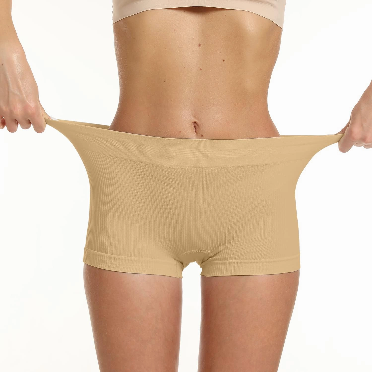LALESTE Women's Boyshort Underwear Full Coverage Seamless Panties Soft Stretch Boxer Briefs 5 Packs
