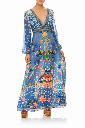 LANTERN SLEEVE DRESS FARAWAY FLORALS