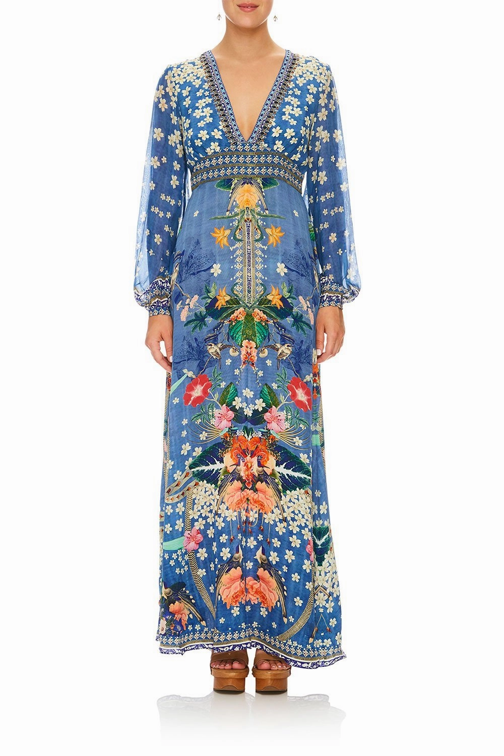LANTERN SLEEVE DRESS FARAWAY FLORALS