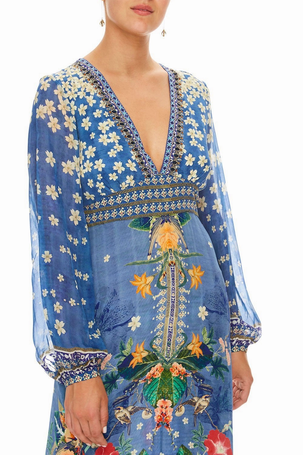 LANTERN SLEEVE DRESS FARAWAY FLORALS