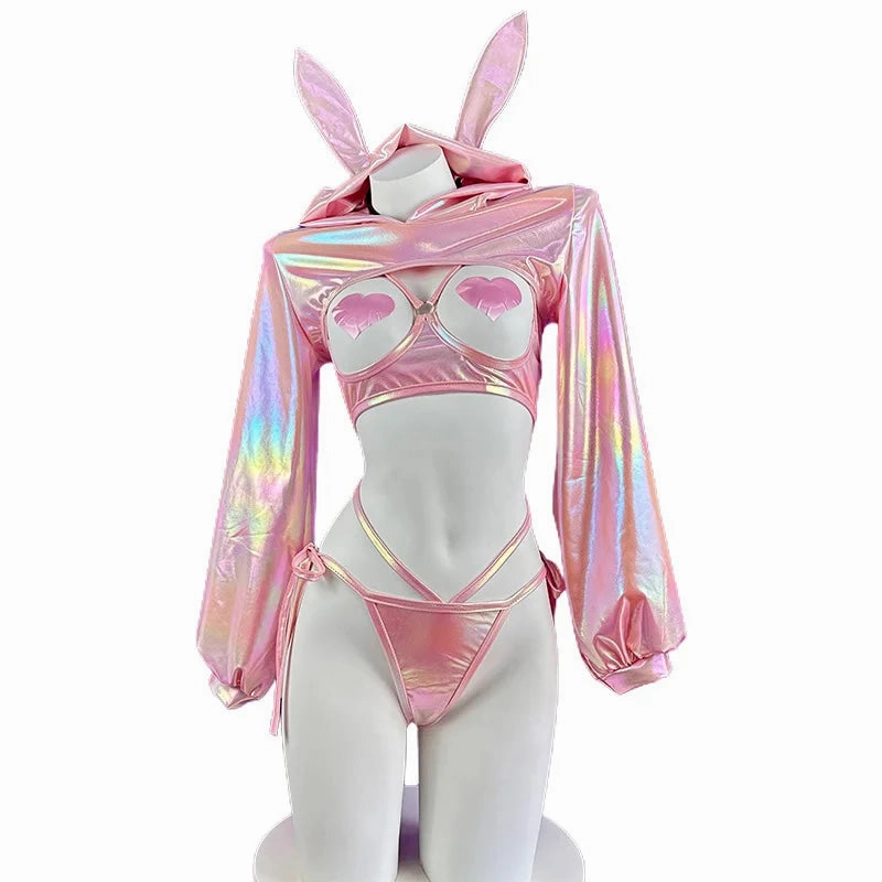 Laser Rave Bunny Cosplay Lingerie Set