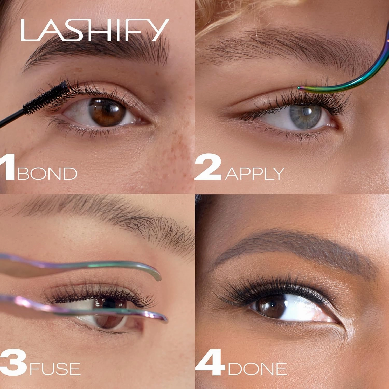 Lashify Curl 14mm Gossamer Eyelash Extensions Refill, Truffle Color, DIY False Lashes for a Natural Look