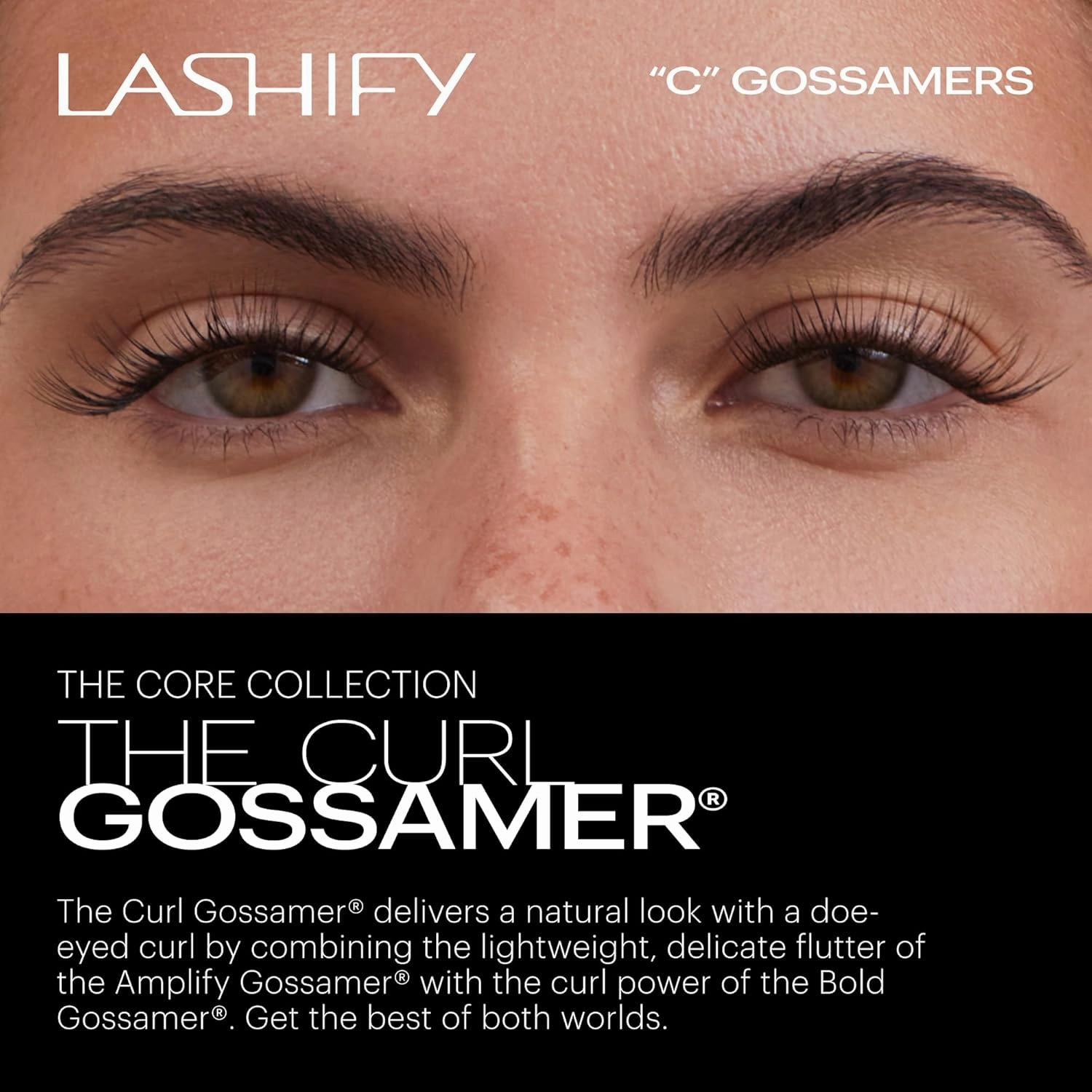 Lashify Curl 14mm Gossamer Eyelash Extensions Refill, Truffle Color, DIY False Lashes for a Natural Look