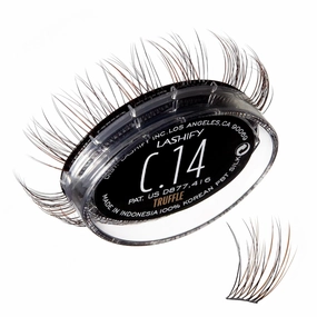 Lashify Curl 14mm Gossamer Eyelash Extensions Refill, Truffle Color, DIY False Lashes for a Natural Look