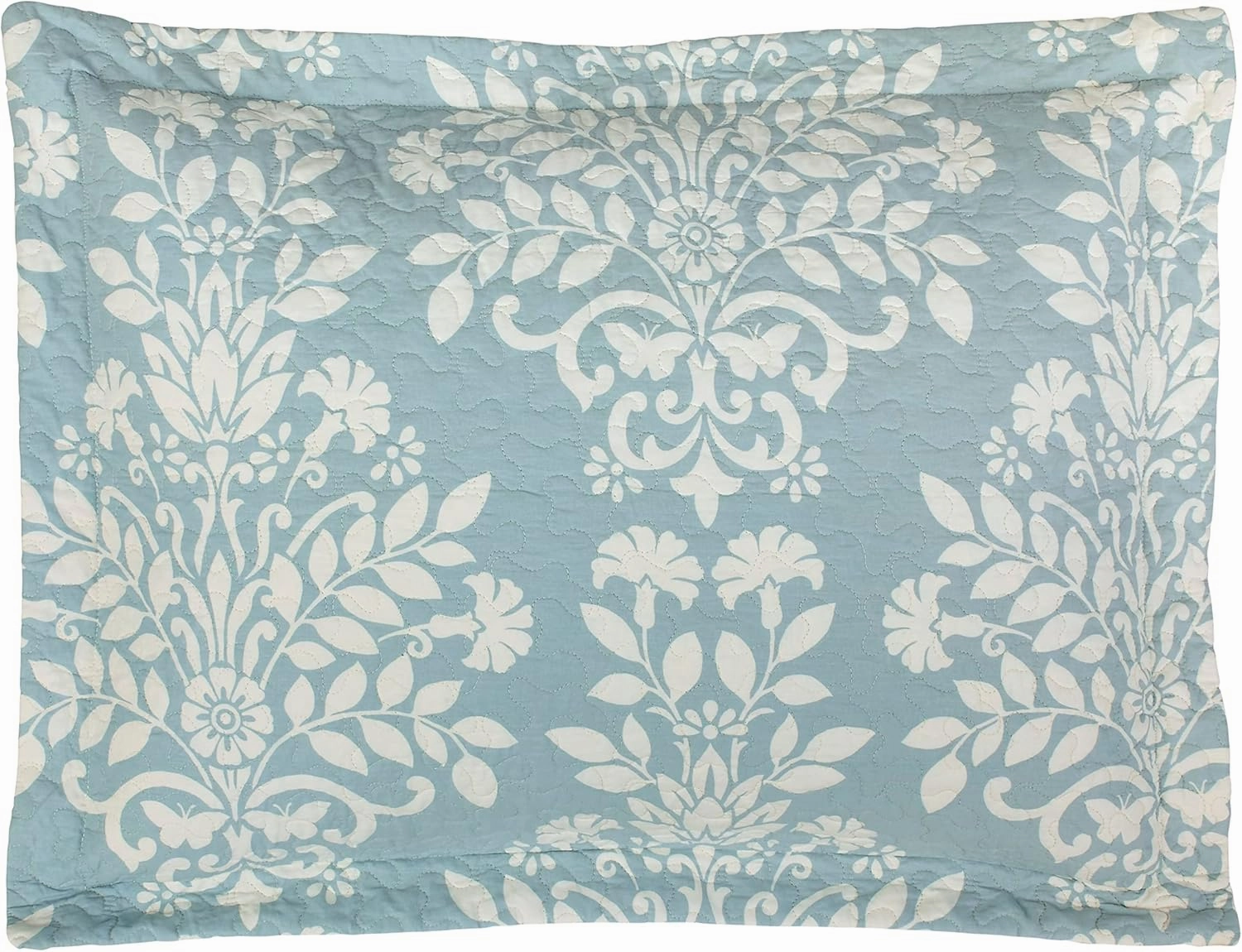 Laura Ashley - Queen Quilt Set, Reversible Cotton Bedding with Matching Shams, Home Decor for All Seasons (Rowland Blue, Queen)