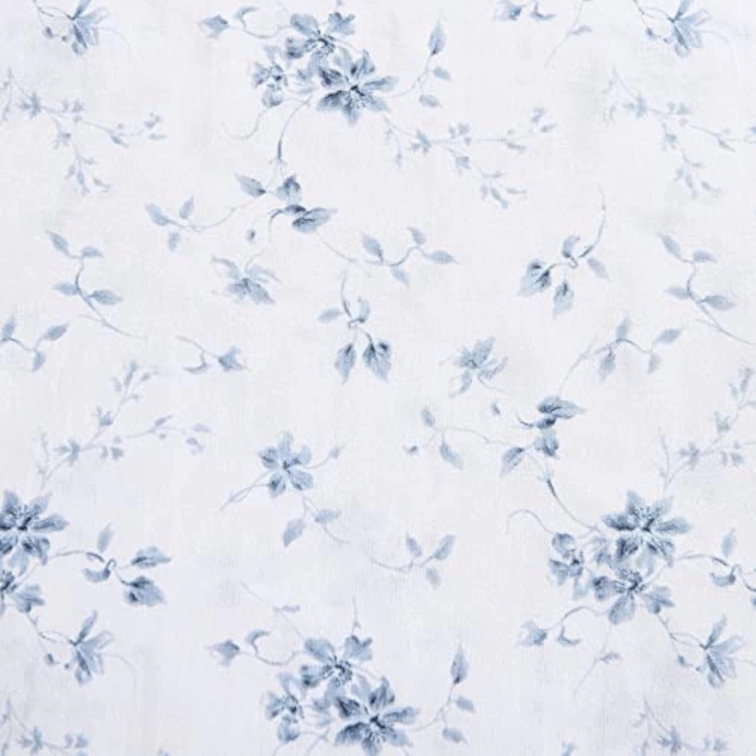 Laura Ashley Home - Standard Pillowcase Set, Cotton Sateen Bedding, Smooth & Wrinkle-Resistant (Garden Muse Blue, 2 Piece)