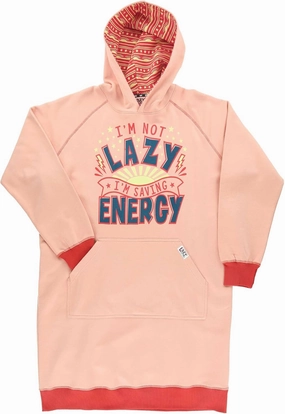 Lazy One Oversized Hoodie Sweatshirt, Comfortable Sleepwear, Sweater Dress for Women
