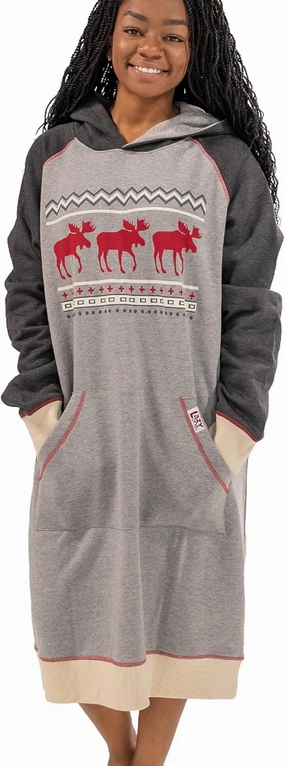 Lazy One Oversized Hoodie Sweatshirt, Comfortable Sleepwear, Sweater Dress for Women