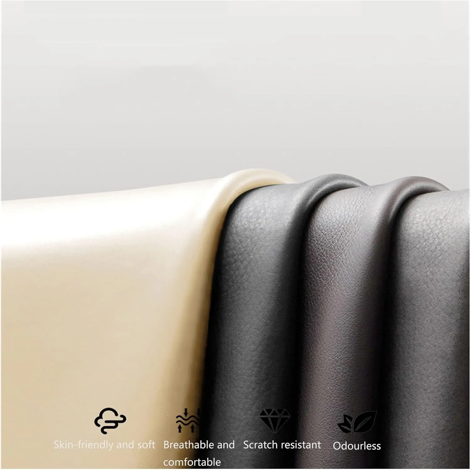Leather Ottoman Bed End Bench for Bedroom, Upholstered Bed End Bench, Modern Entrance Shoe Bench with Arms and Storage Pockets, Living Room Bench, Room Bench