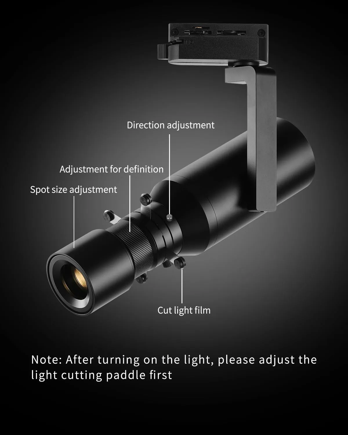 LED Dimmable Ceiling Spotlight, 18W Adjustable Aperture Shape Light, Ceiling Mounted Directional Spot Light for Museum Art Gallery Exhibition Art 2700K