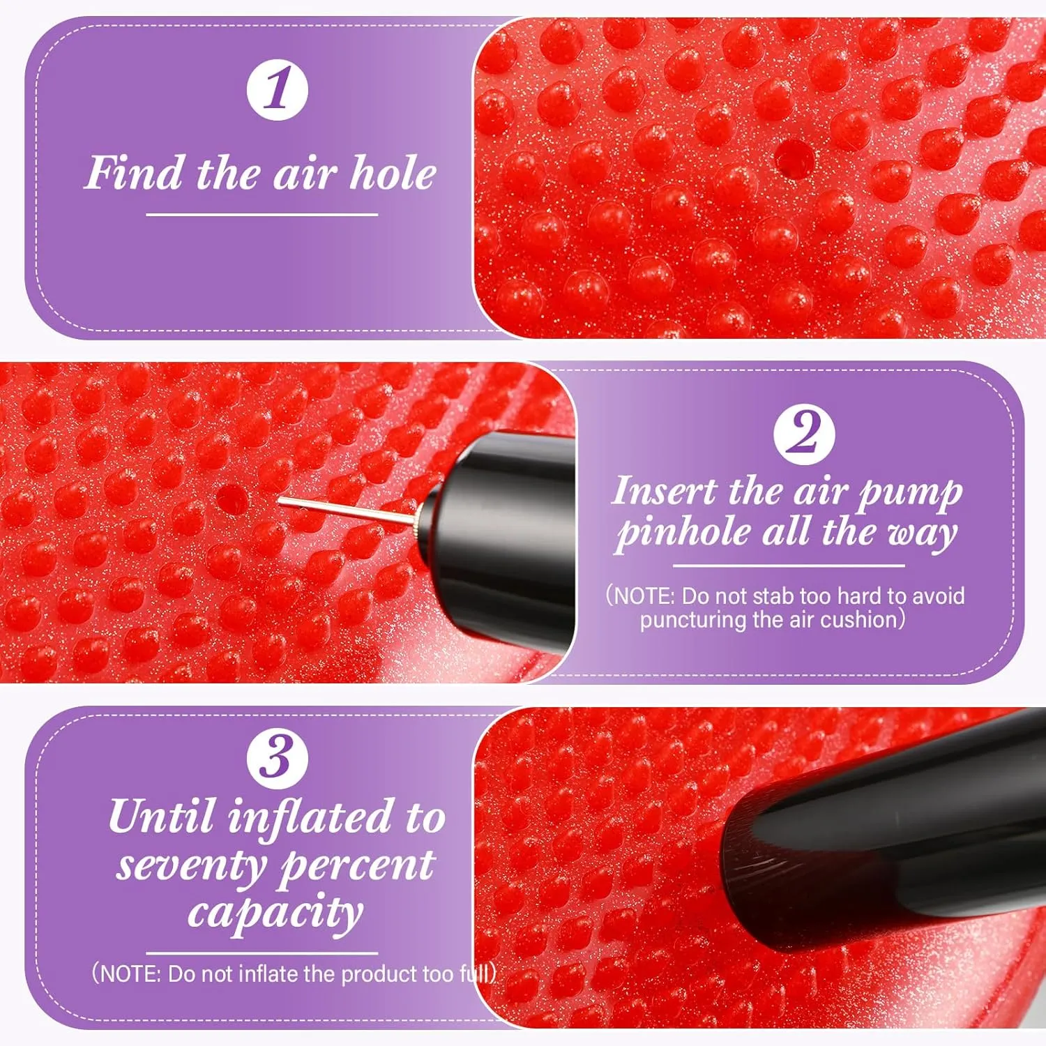 Libima 4 Pcs Glitter Wiggle Seat for Sensory Kids Inflated Wobble Cushion Sensory Seat Flexible Seating for Classroom Elementary, Balance Disc with Pump for Kids Adult Office Home