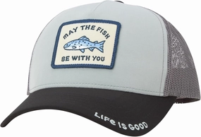 Life is Good Men's Trucker Hat - Mesh-Back Logo Patch Adjustable Baseball Cap
