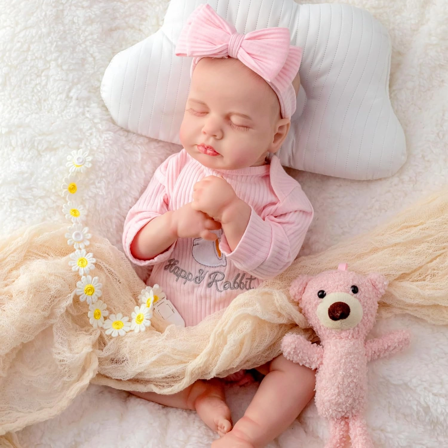 Lifelike Reborn Baby Dolls Girl - Realistic Real Life 18 Inches Baby Doll That Looks Real Soft Cloth Body with Feeding Accessories, Toy Gift for Kids, Toddlers, New Parents