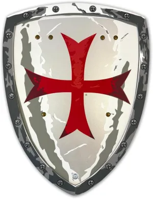 Liontouch - Maltese Knight Shield - Age 3-8 Years | Medieval Pretend Play Foam Toy for Children with Classic Red Cross Theme | Safe Weapons & Battle Accessory for Kid’s Dress Up & Costumes