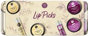 Lip picks Tin Gift Set | Includes 2 Lip Balms, 2 Lip Masks, & 2 Lip Scrubs in Cookie Butter and Merry Berry Flavors