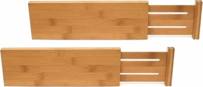 Lipper International 8895 Bamboo Wood Custom Fit Adjustable Dresser Drawer Dividers, Set of 2