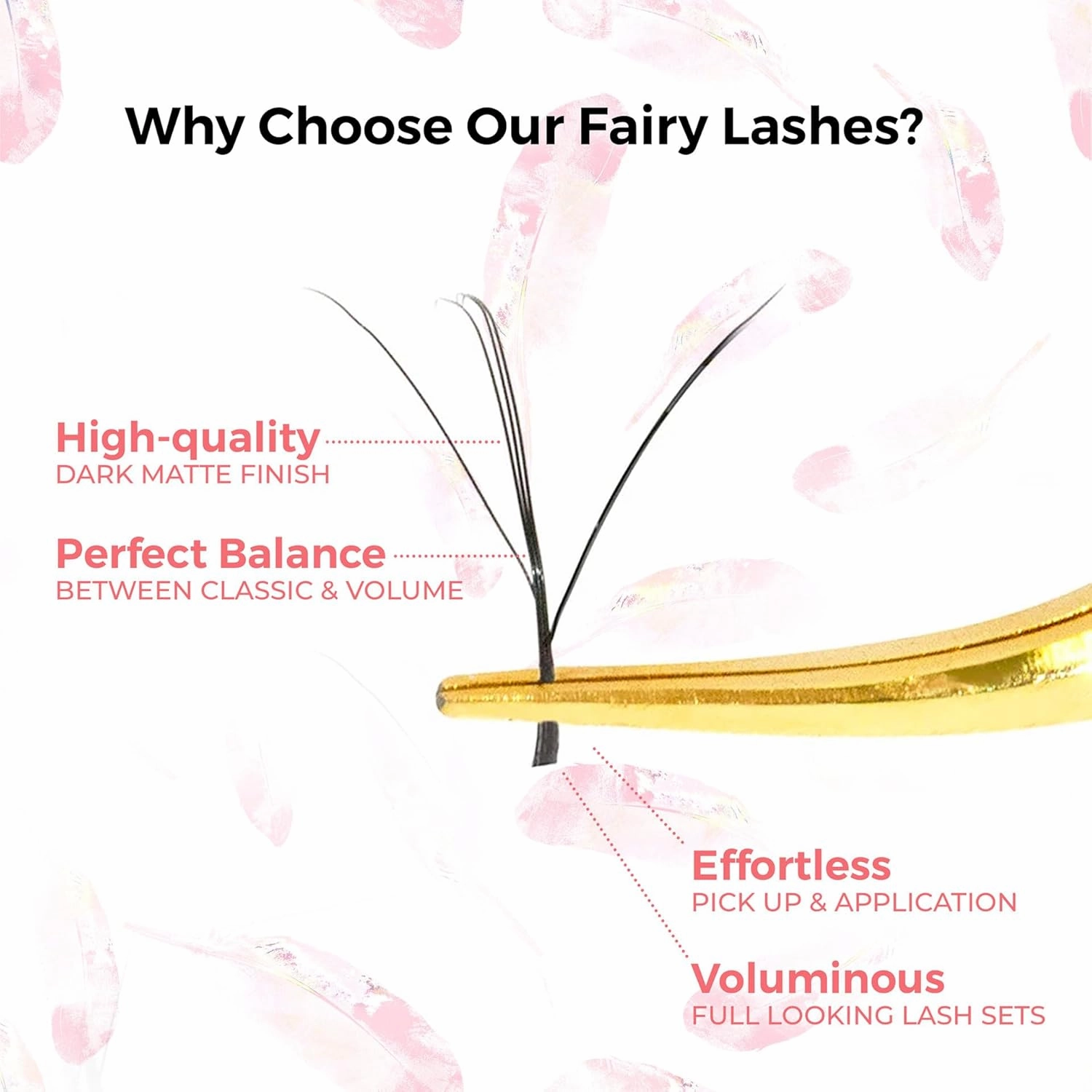 LLBA Fairy Volume Lash Extensions 3D - 0.07mm Thickness | C CC D Curl | 8-15mm Length Mixed Tray | Premium Matte Black Individual Eyelashes Tray, Professional Supplies Use (CC, 9mm)