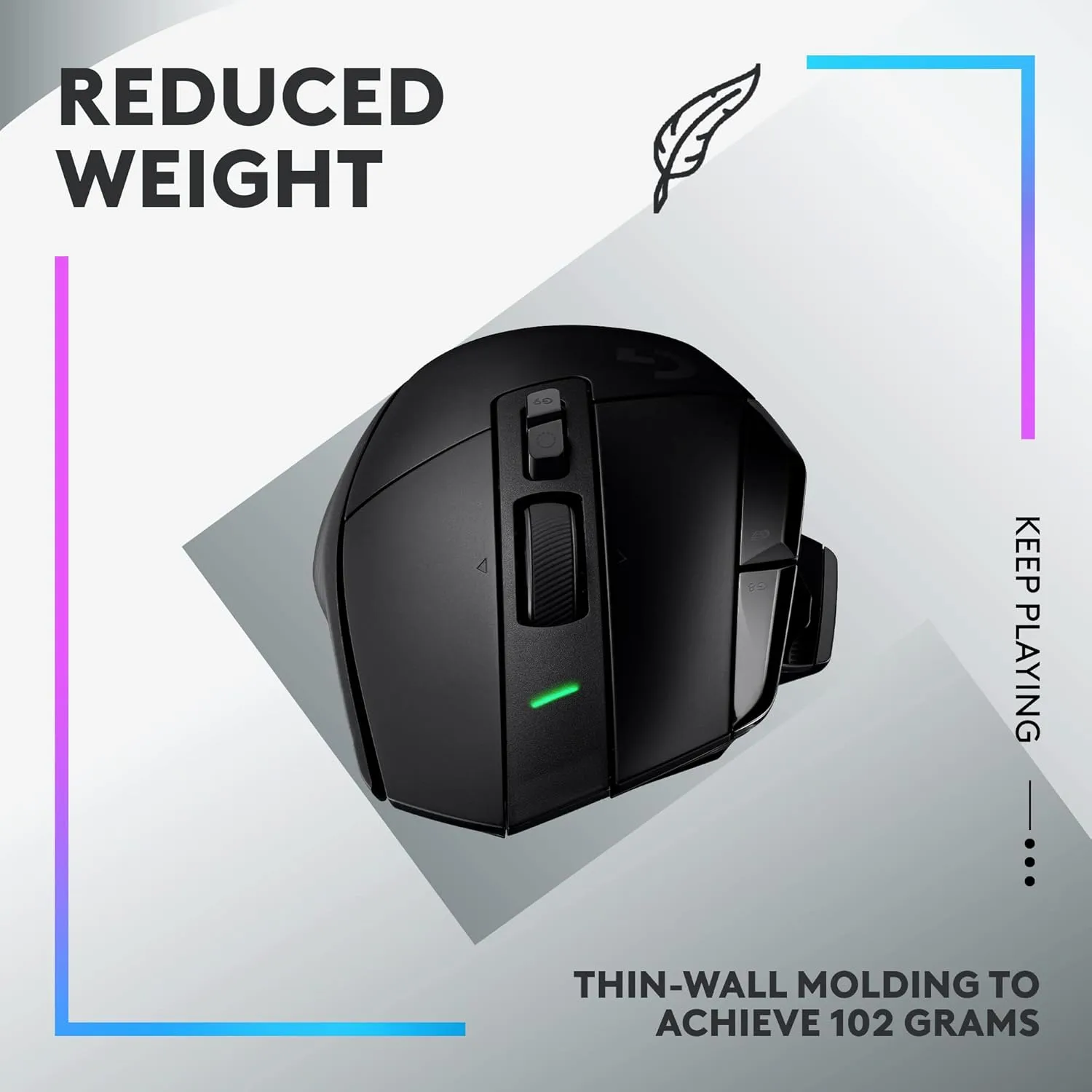 Logitech G502 X Lightspeed Wireless Gaming Mouse, Black | Hero Sensor, 25,600 DPI, 13 Programmable Buttons, LIGHTFORCE Switches, Onboard Memory, PC/Mac | with Signature Series Charging Dock
