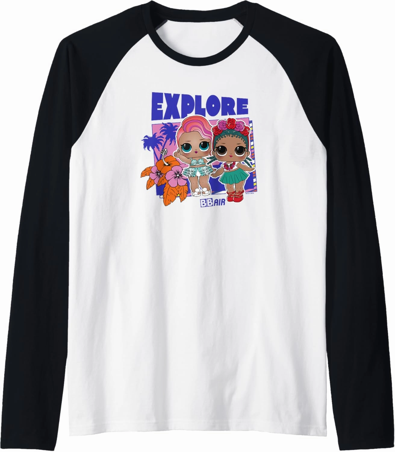 LOL Surprise! Treasure & Coconut QT Explore BB Air Raglan Baseball Tee