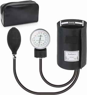 LotFancy Aneroid Sphygmomanometer, Large Adult Cuff (13" to 20"), Professional Manual Blood Pressure Monitor, Nurse BP Monitor, Durable Carrying Case Included, L Cuff