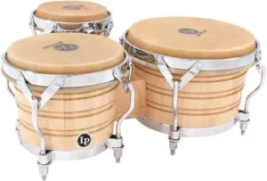 LP Generation III Triple Wood Bongos, Natural/Traditional, LP202-AW