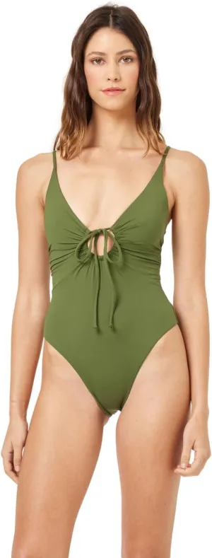 L*Space Piper One Piece Swimsuit for Women, Classic Coverage, Adjustable Straps & Adjustable Keyhole, Doubles as Bodysuit, Jungle, S