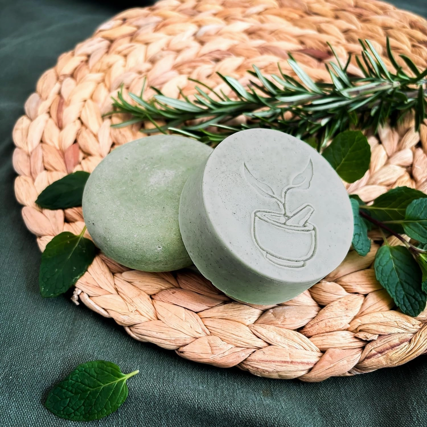 Lucky Locks | Pick Your Scent | Natural Shampoo & Conditioner Bar Set | Zero Waste Hair Care | Sulfate Free (Nettle Mint Meadow With Travel Tins)