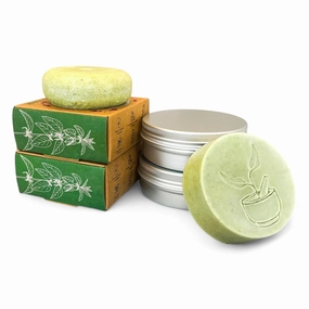 Lucky Locks | Pick Your Scent | Natural Shampoo & Conditioner Bar Set | Zero Waste Hair Care | Sulfate Free (Nettle Mint Meadow With Travel Tins)