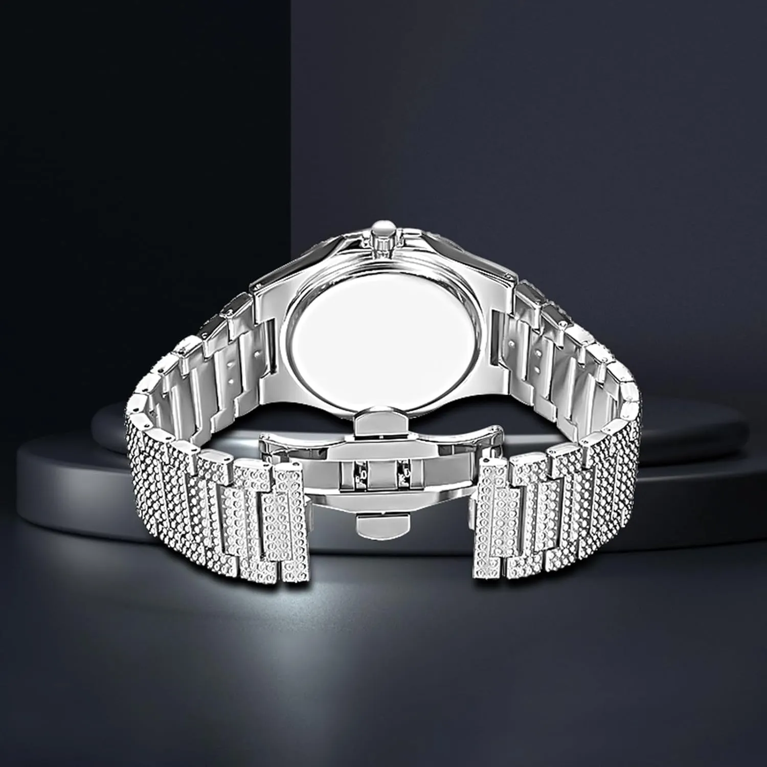 Luxury Unisex Watch Crystal Diamond Watches Big Face Women's Men's Quartz Watch Gold Color Silver Color Rose Gold Color Stainless Steel Wrist Watch
