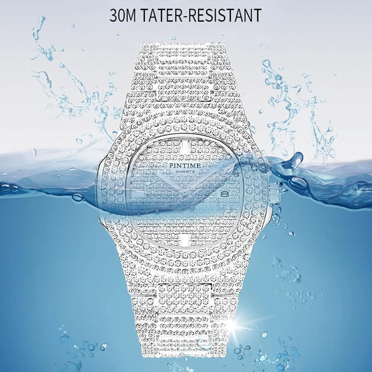 Luxury Unisex Watch Crystal Diamond Watches Big Face Women's Men's Quartz Watch Gold Color Silver Color Rose Gold Color Stainless Steel Wrist Watch