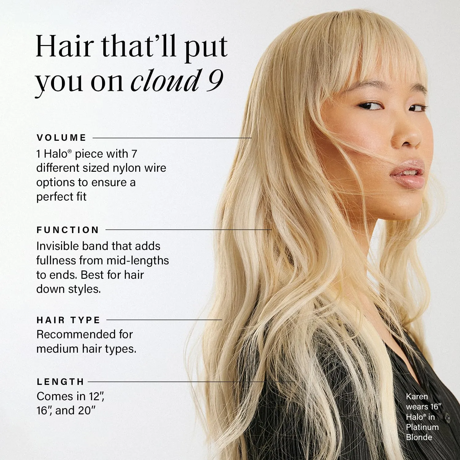 Luxy 100% Remy Human Hair – Halo Clip-In Hair Extensions –Natural Looking Volume & Length - One-Piece - Easy 5-Min Application 180 grams 20" Bronde Balayage Halo