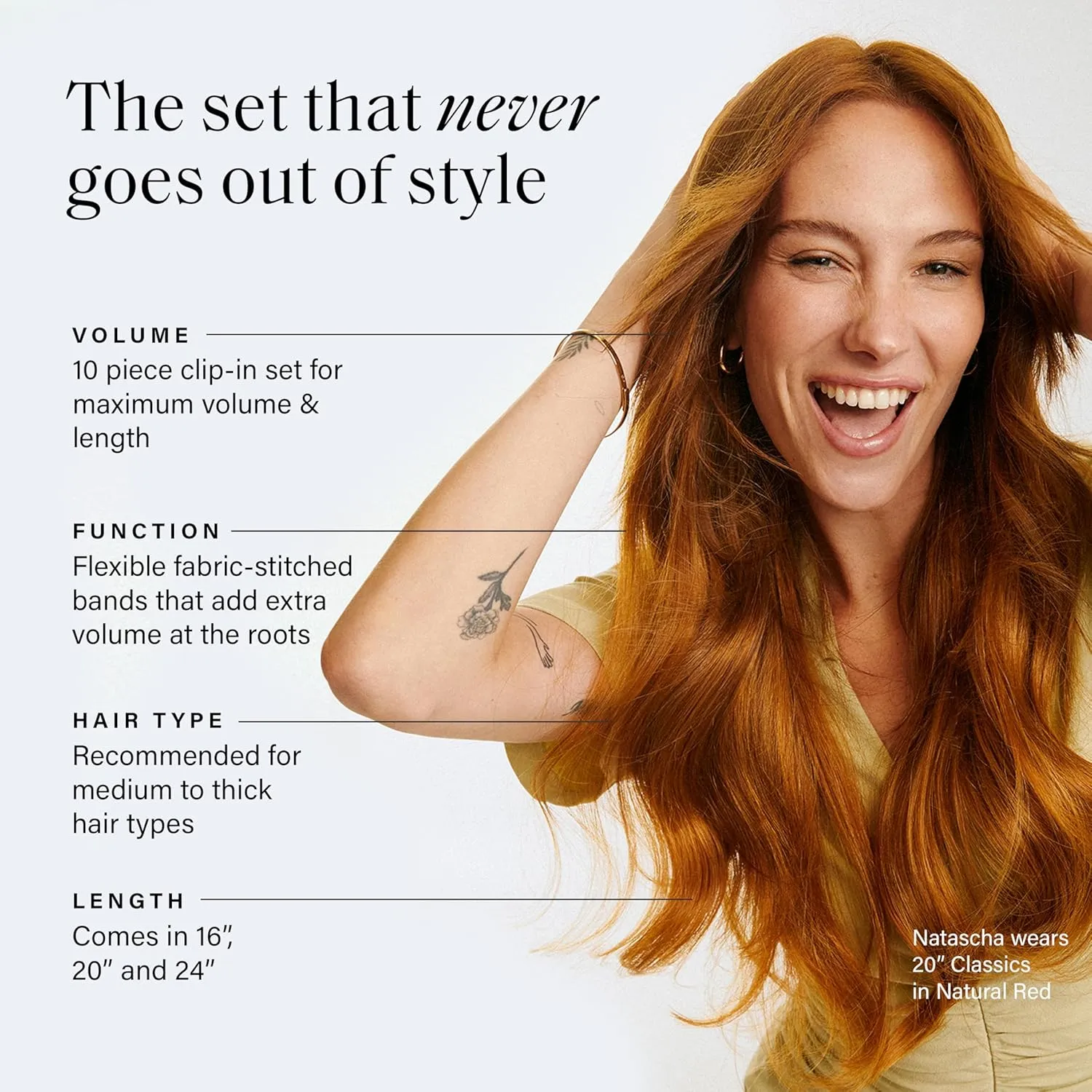 Luxy Hair 20" Medium Natural Brown Thick Classic Clip-In Hair Extensions (220 grams) 100% Remy Human Hair, Thick, Natural,Volume, 10-Piece Set, Blends Easily