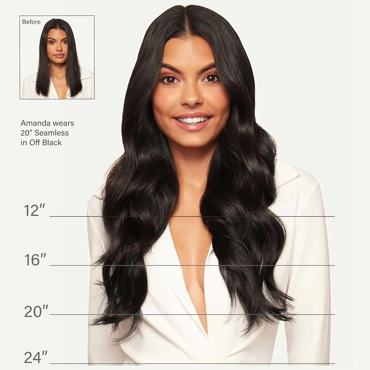 Luxy Hair 20" Medium Natural Brown Thick Classic Clip-In Hair Extensions (220 grams) 100% Remy Human Hair, Thick, Natural,Volume, 10-Piece Set, Blends Easily