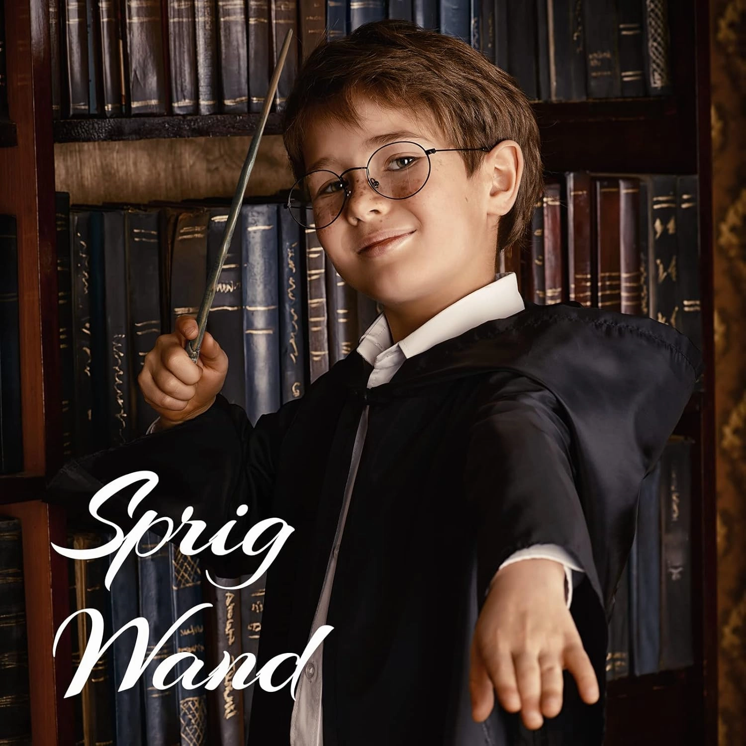 Magic Wizard Wand Sorcerer Props for Kids Witch Cosplay Accessories Witchcraft Collection with Gift Box (Sprig)
