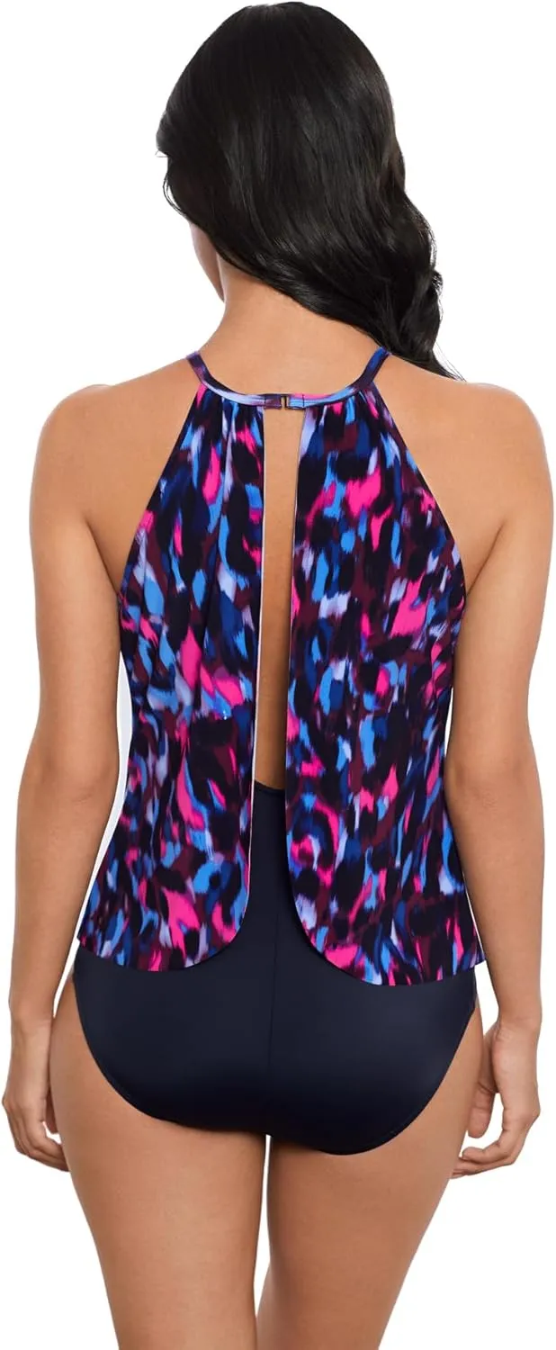 MagicSuit Women's Swimsuit Solid Aubrey High Neckline Soft Cup One Piece Swimsuit