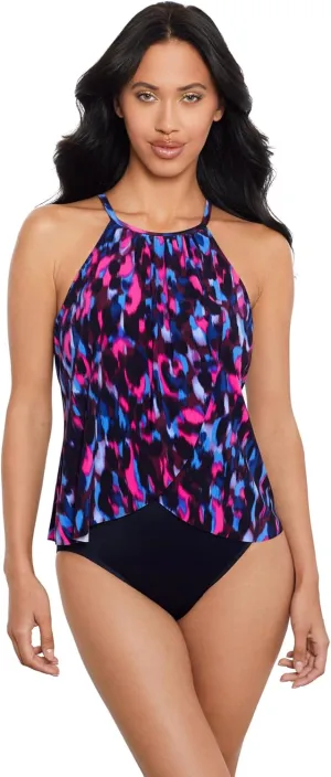 MagicSuit Women's Swimsuit Solid Aubrey High Neckline Soft Cup One Piece Swimsuit