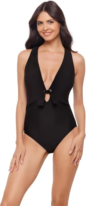 MagicSuit Women's Swimwear Juxtapose Hallee Soft Cup Cross Back One Piece Swimsuit