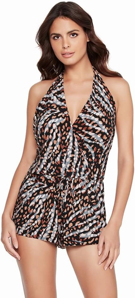 MagicSuit Women's Swimwear Bianca Romper Soft Cup One Piece Swimsuit with Adjustable Halter Tie