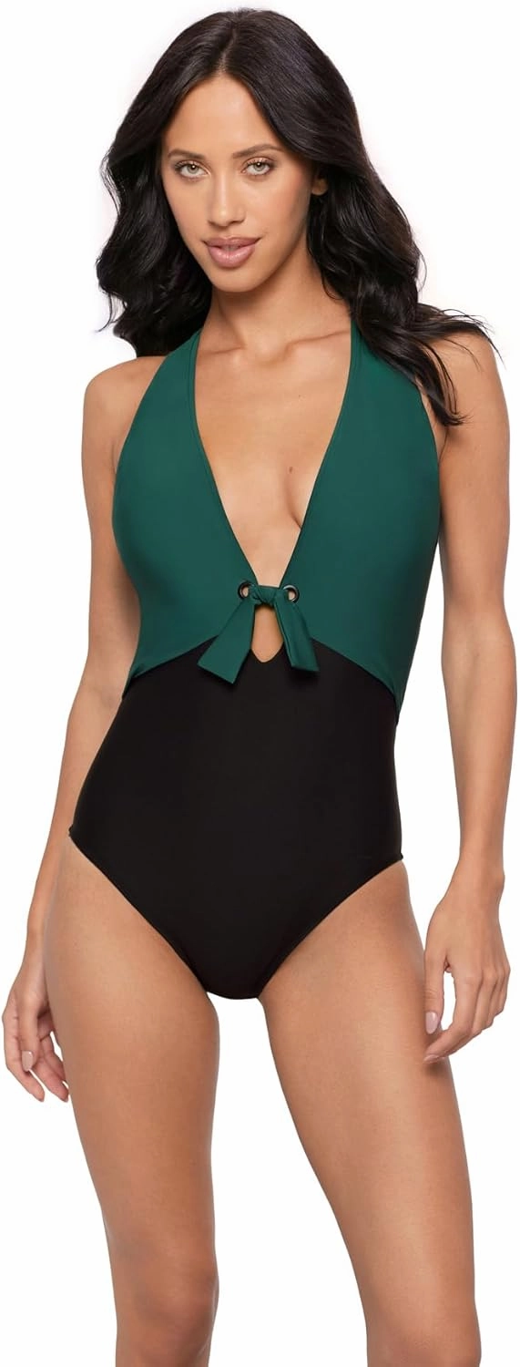 MagicSuit Women's Swimwear Juxtapose Hallee Soft Cup Cross Back One Piece Swimsuit